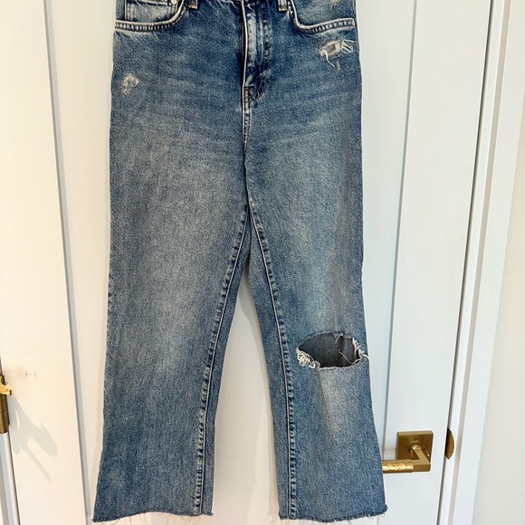 Mavi Barcelona cropped kick flare in Dark Acid wash Sz 24 - Picture 2 of 8
